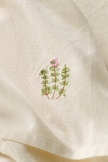 Thyme Embroidered Napkin