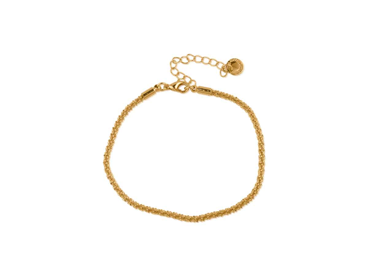 Panama Twisted Rope Bracelet Gold Plated