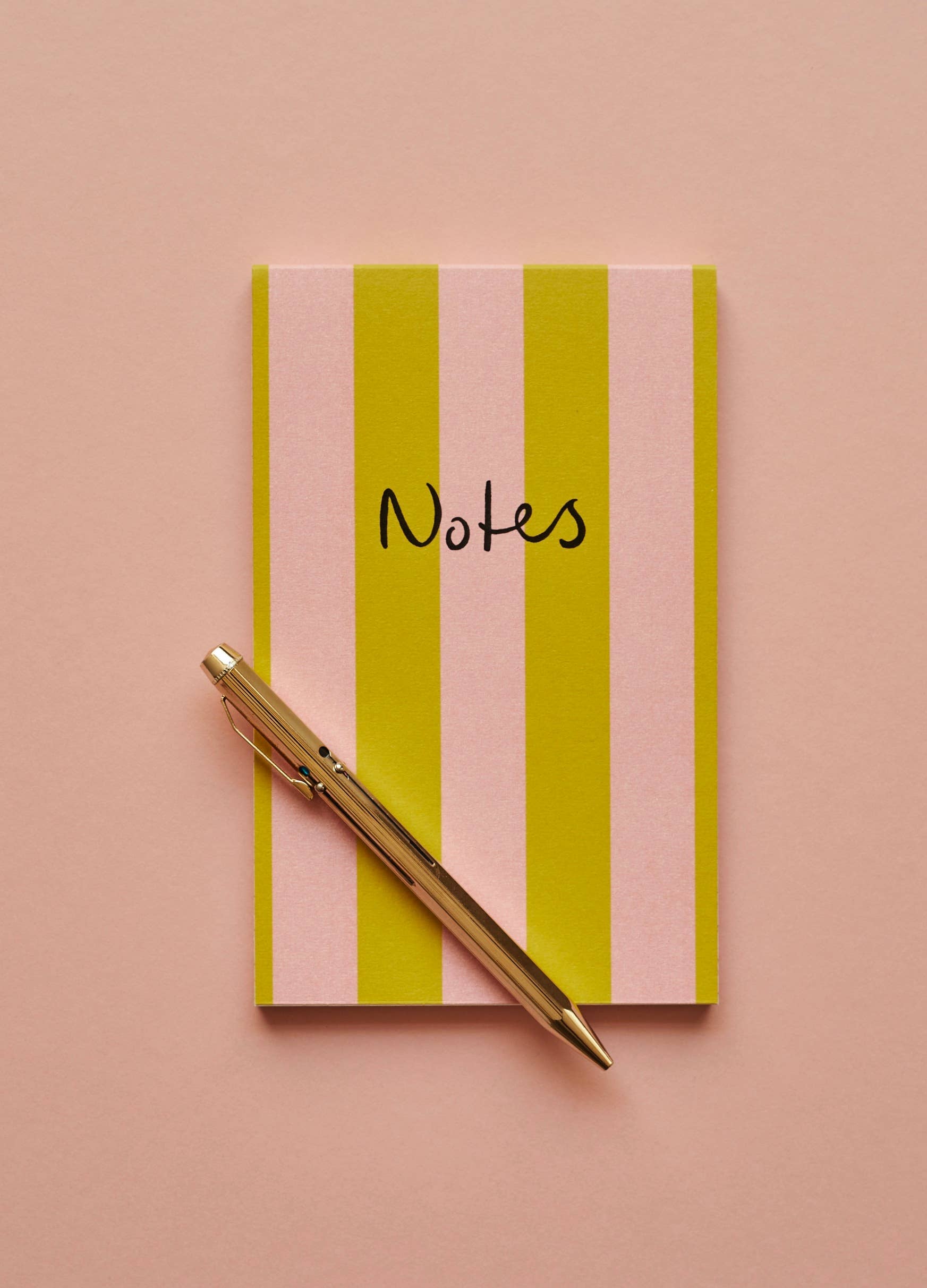 Notepad Stripe Green &amp; Pink
