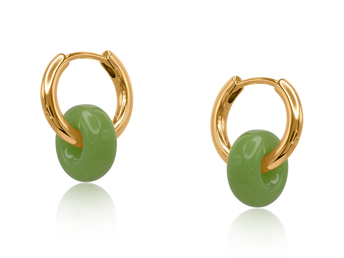 Mathilda Two Tone Hoop Earrings