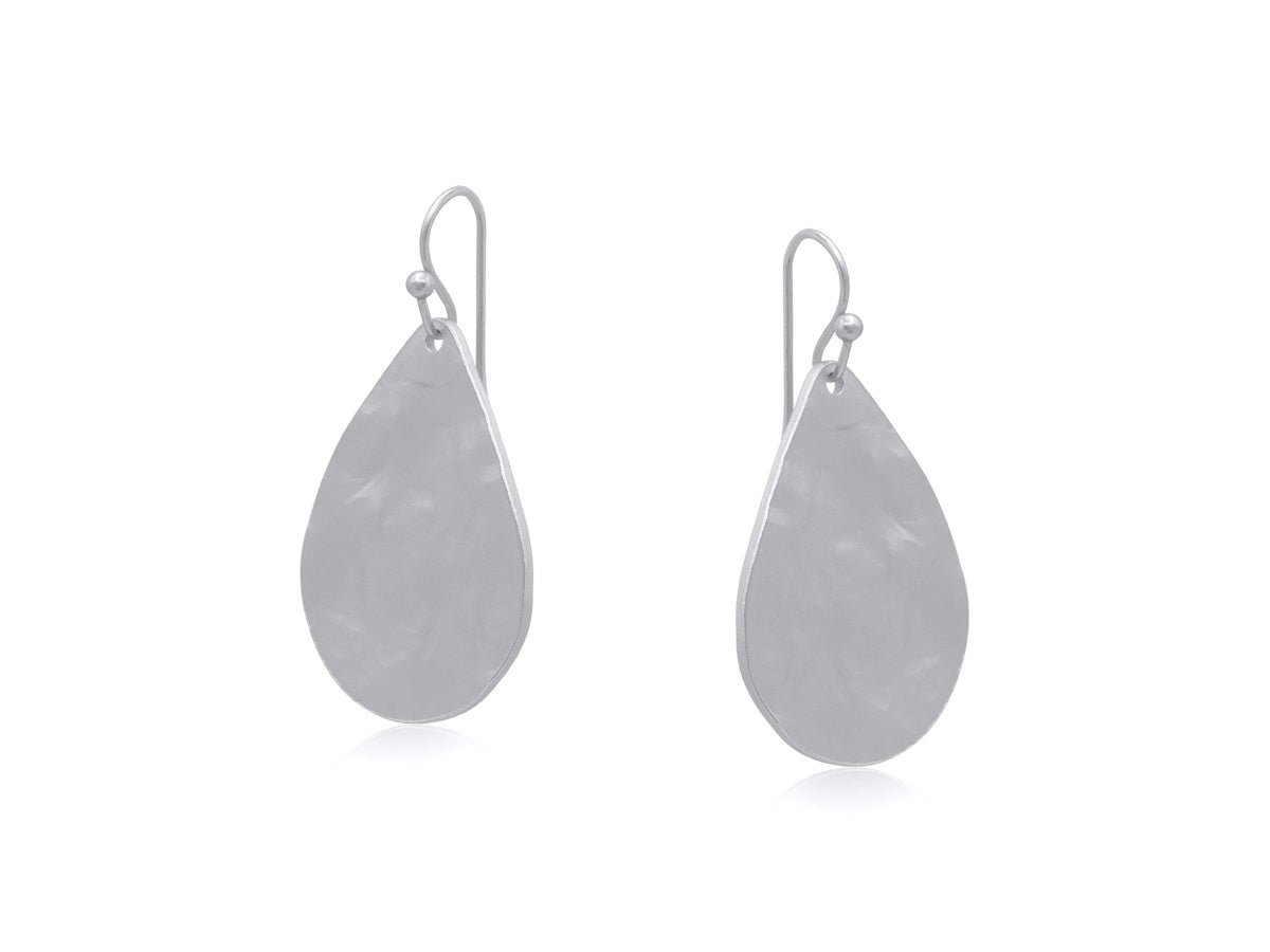 Christa Rough Cut Matte Metal Earrings