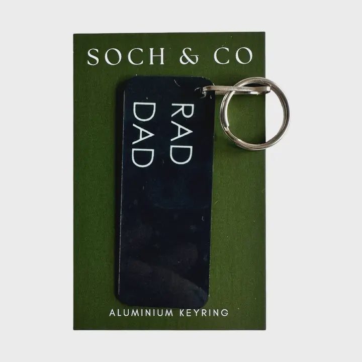 Rad Dad Metal Keyring