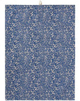 Dark Blue Floral Tea Towel