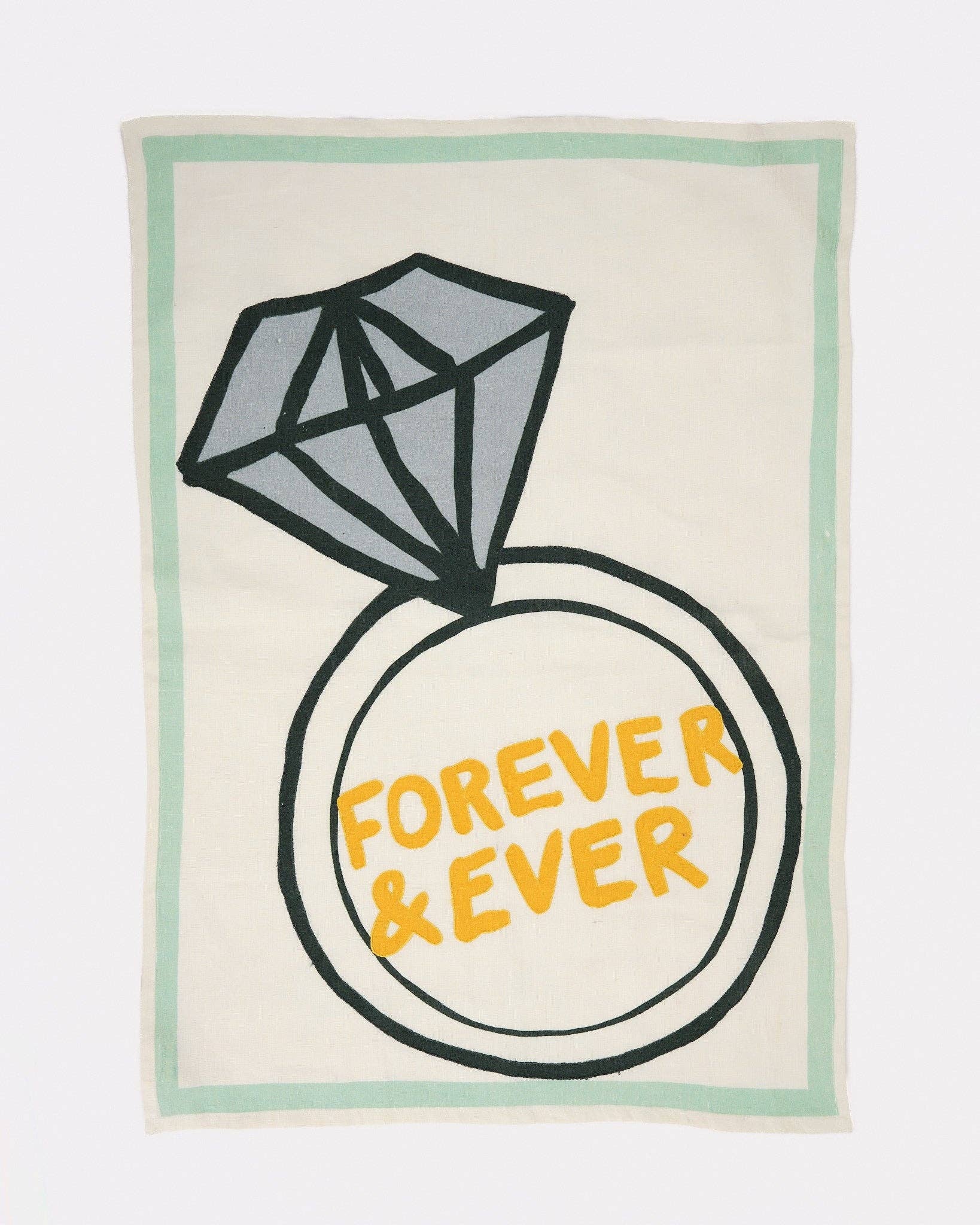 Forever &amp; Ever Linen Tea Towel