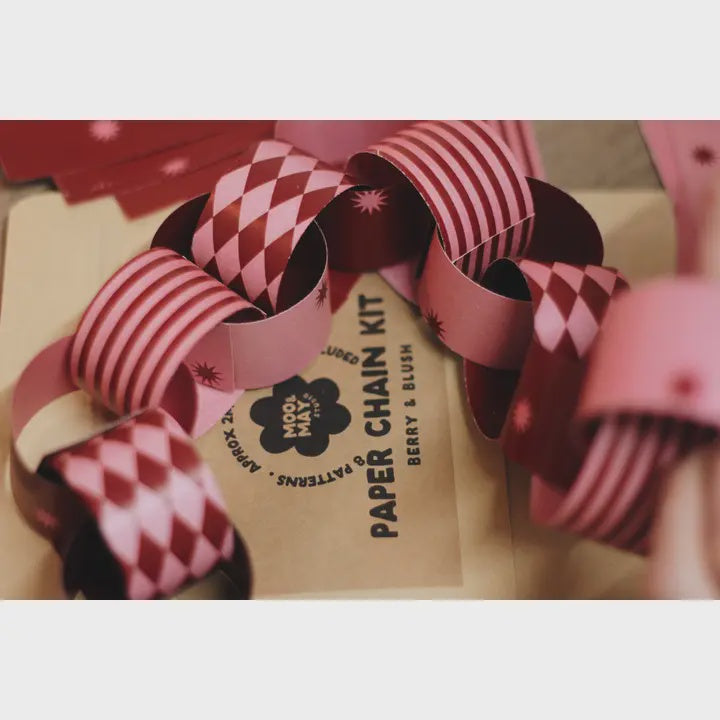 Paper Chain Kit - Berry &amp; Blush