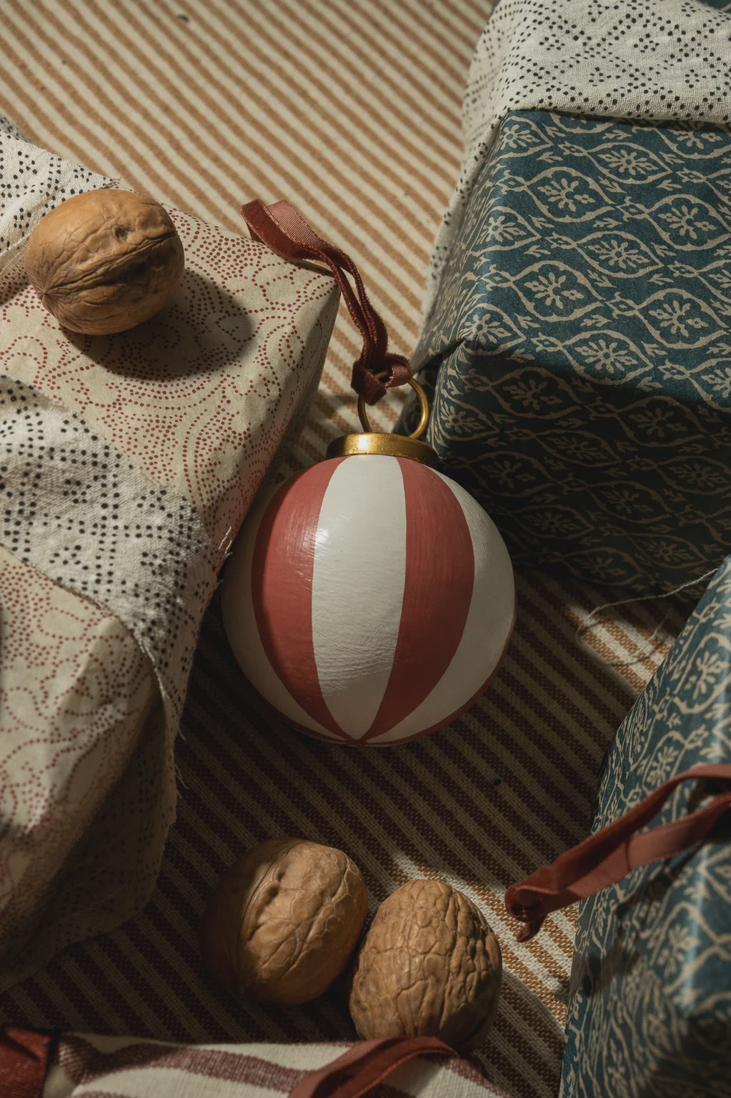 Hand-Painted Berry Red Baubles
