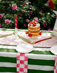Checkerboard Print Napkin / Pink & White