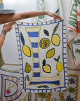 L is for Lemon Linen Tea Towel