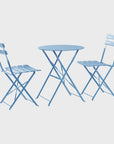 Bistro Table and Chairs Set / Light Blue