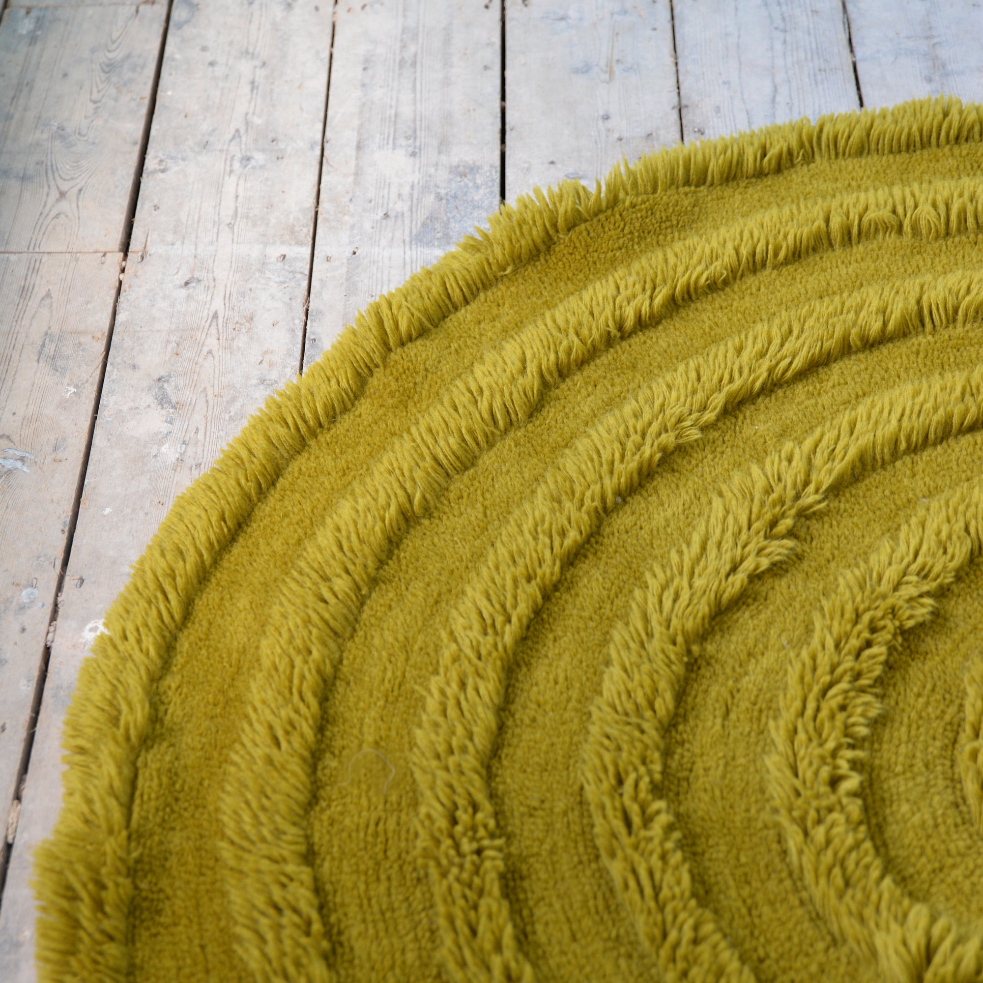 HKliving Round Woolen Rug / Seaweed