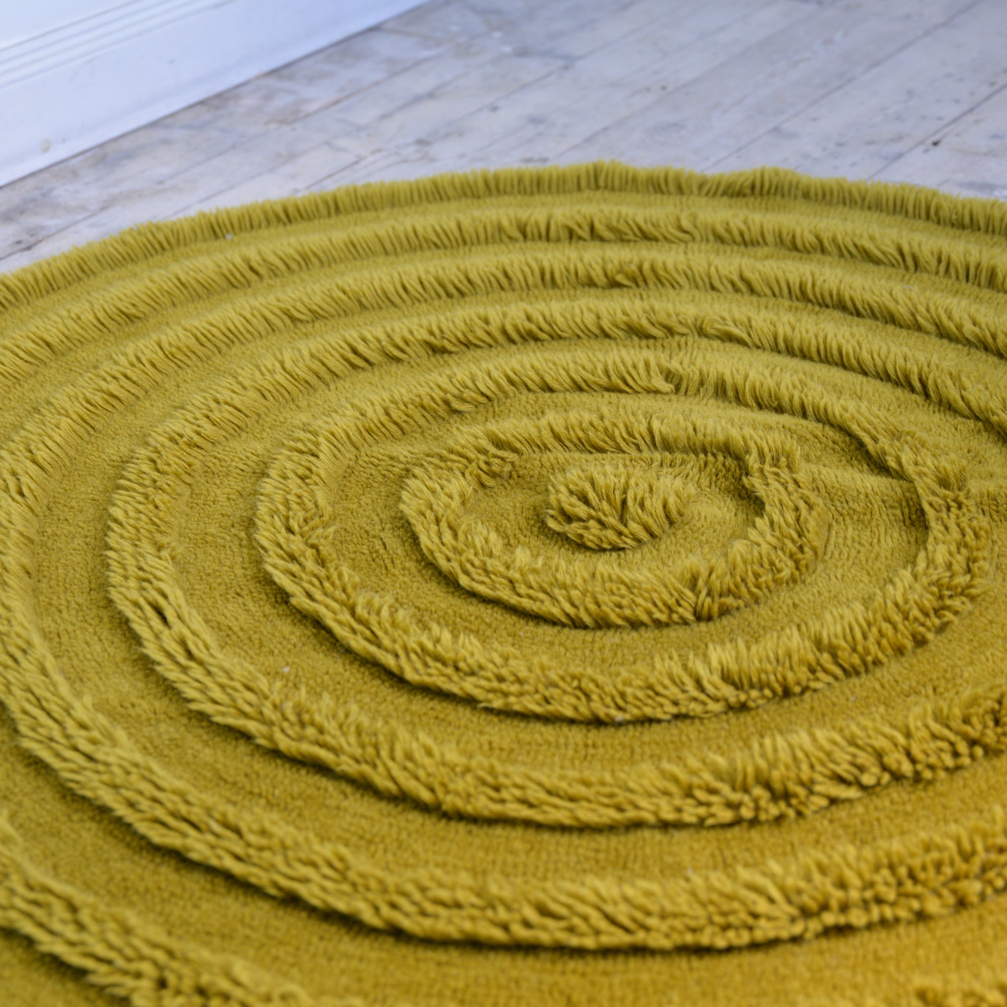 HKliving Round Woolen Rug / Seaweed