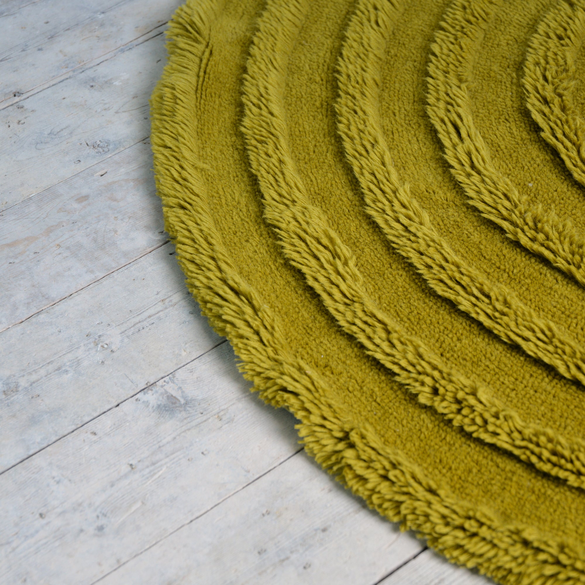 HKliving Round Woolen Rug / Seaweed