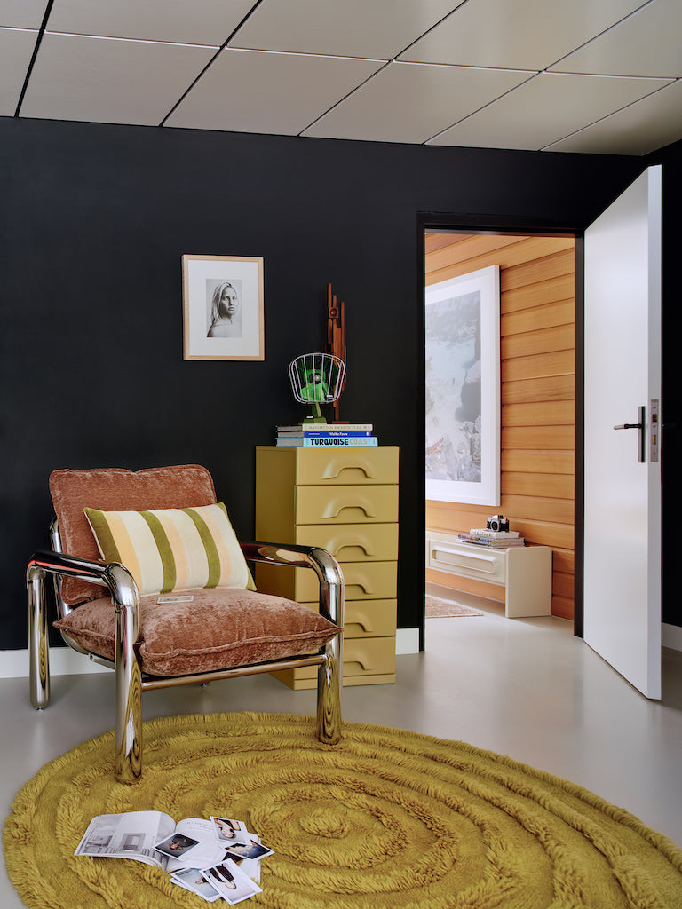 HKliving Round Woolen Rug / Seaweed