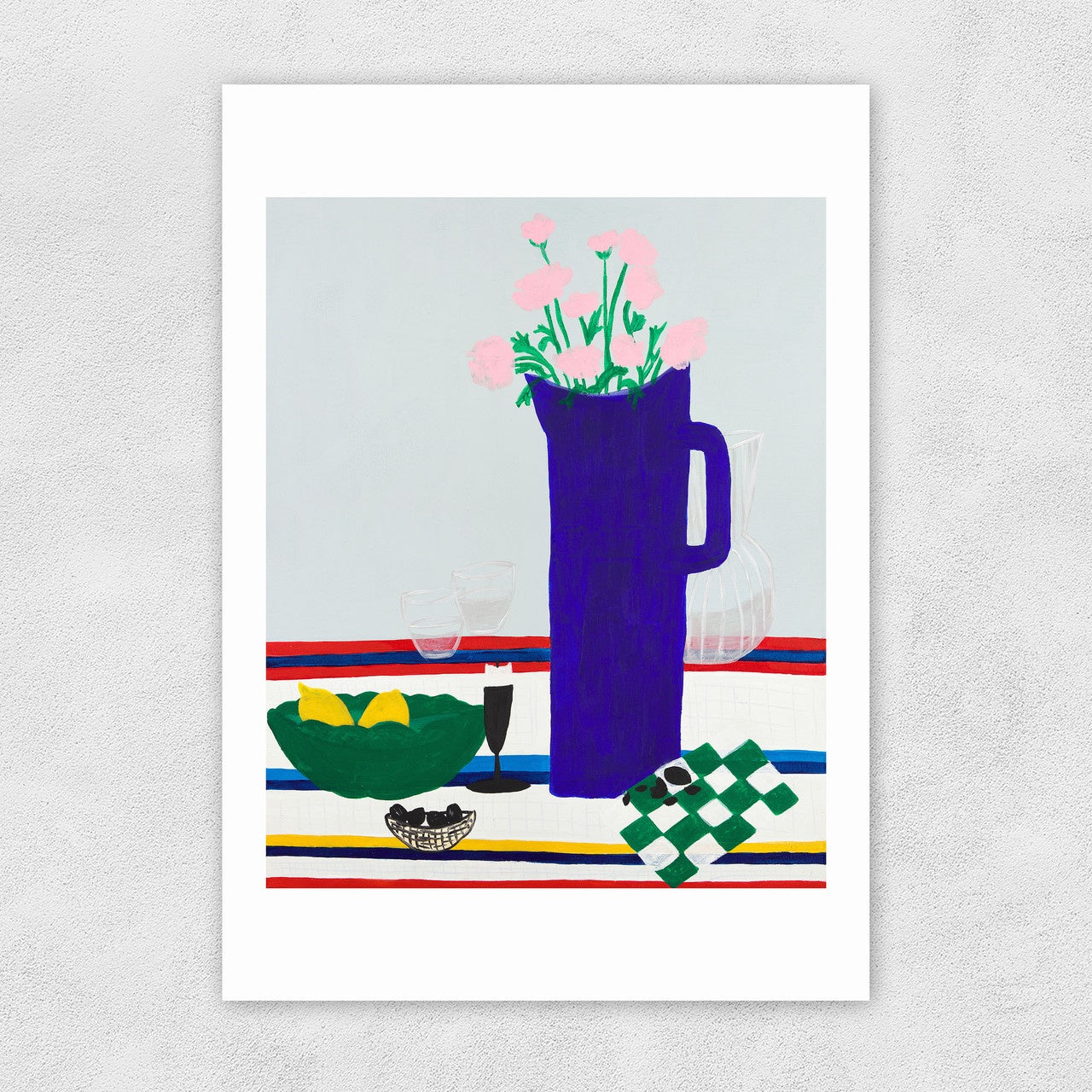 Blue Vase On Table