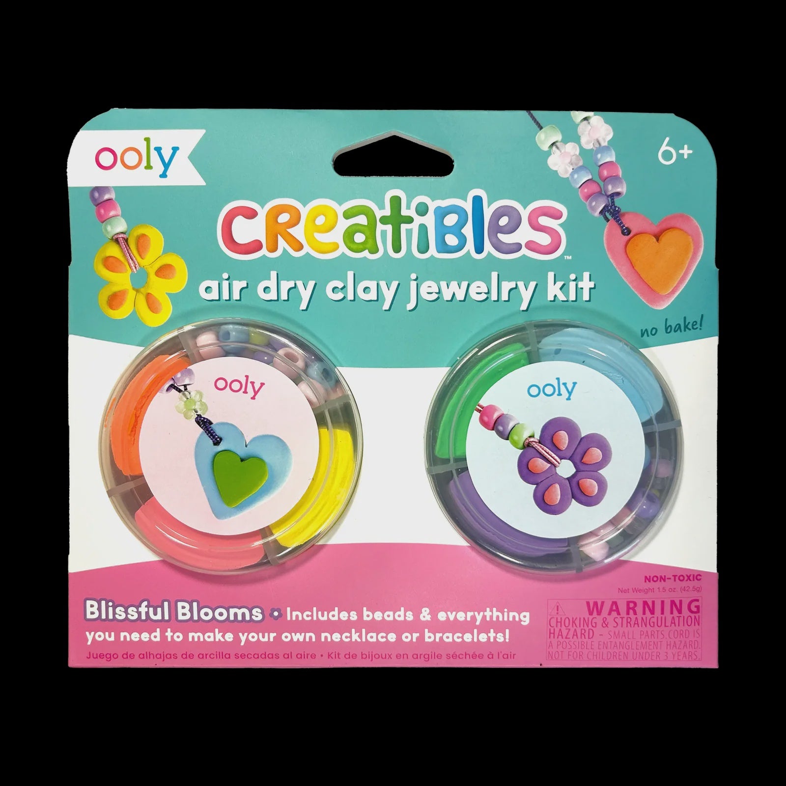 Creatibles Air Dry Clay Jewelry Kit - Blissful Blooms
