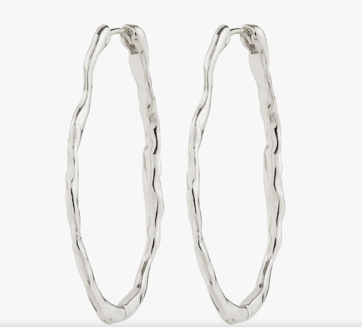 TIMBER hoop earrings silver-plated