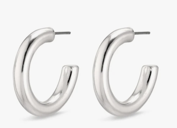 MADDIE chunky hoop earrings silver-plated