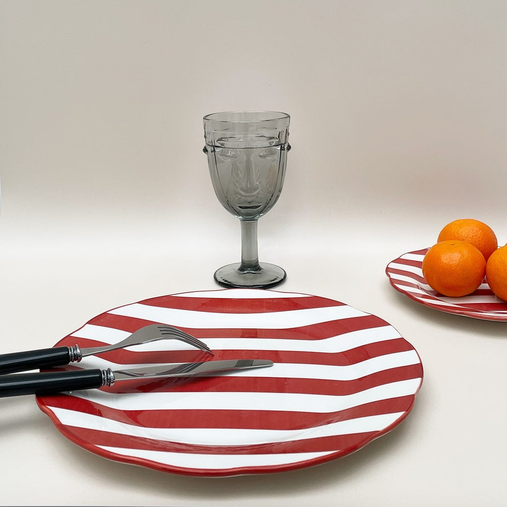 Trattoria Dessert Plate / Red