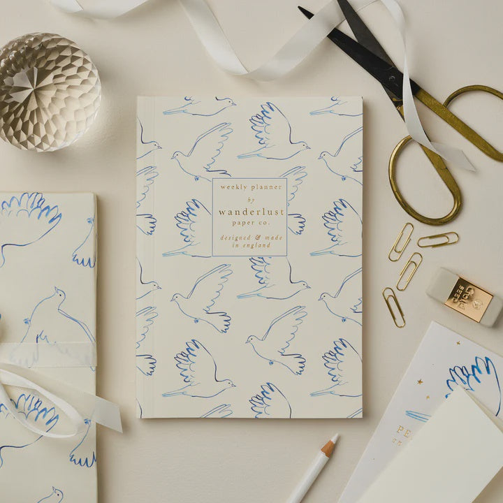 Blue Doves Weekly Planner