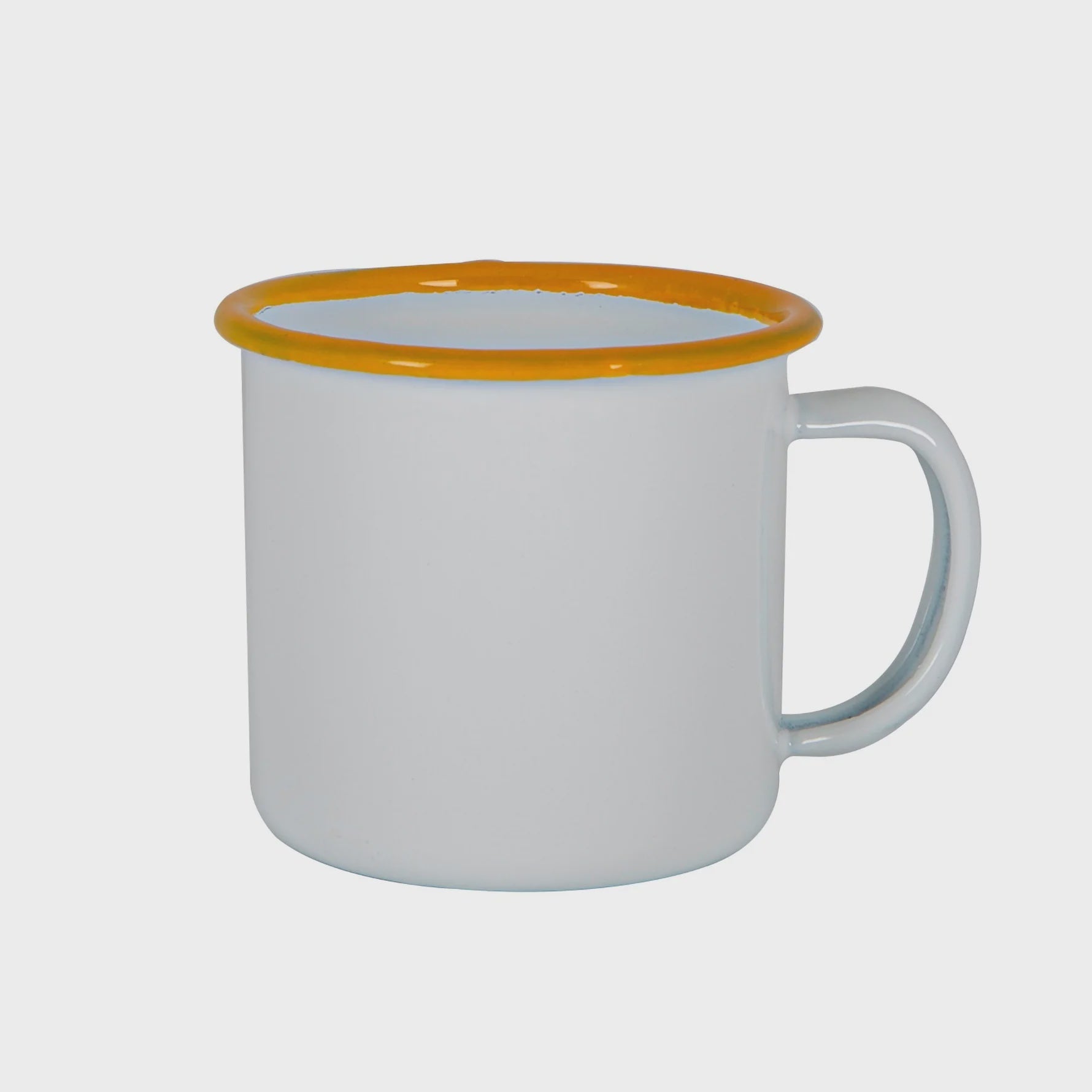Enamel Espresso Cup / Yellow Rim