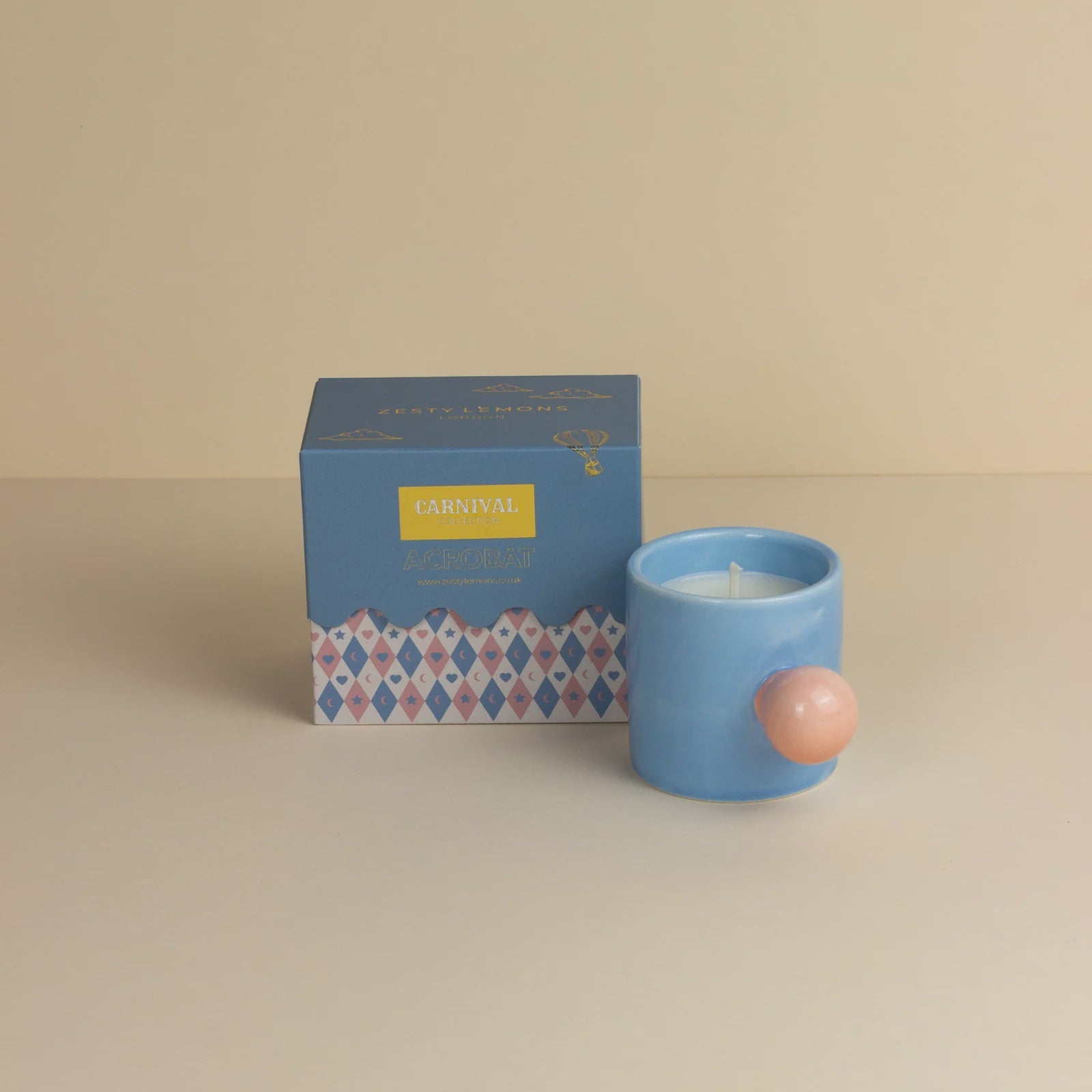 Carnival Carousel Candle / Blue Acrobat