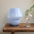 Large Glass Mushroom Lamp / Light Blue