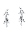 Flora Dangle Silver Statement Earring