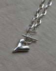 Daria Puff Heart Chain Necklace / Gold and Silver