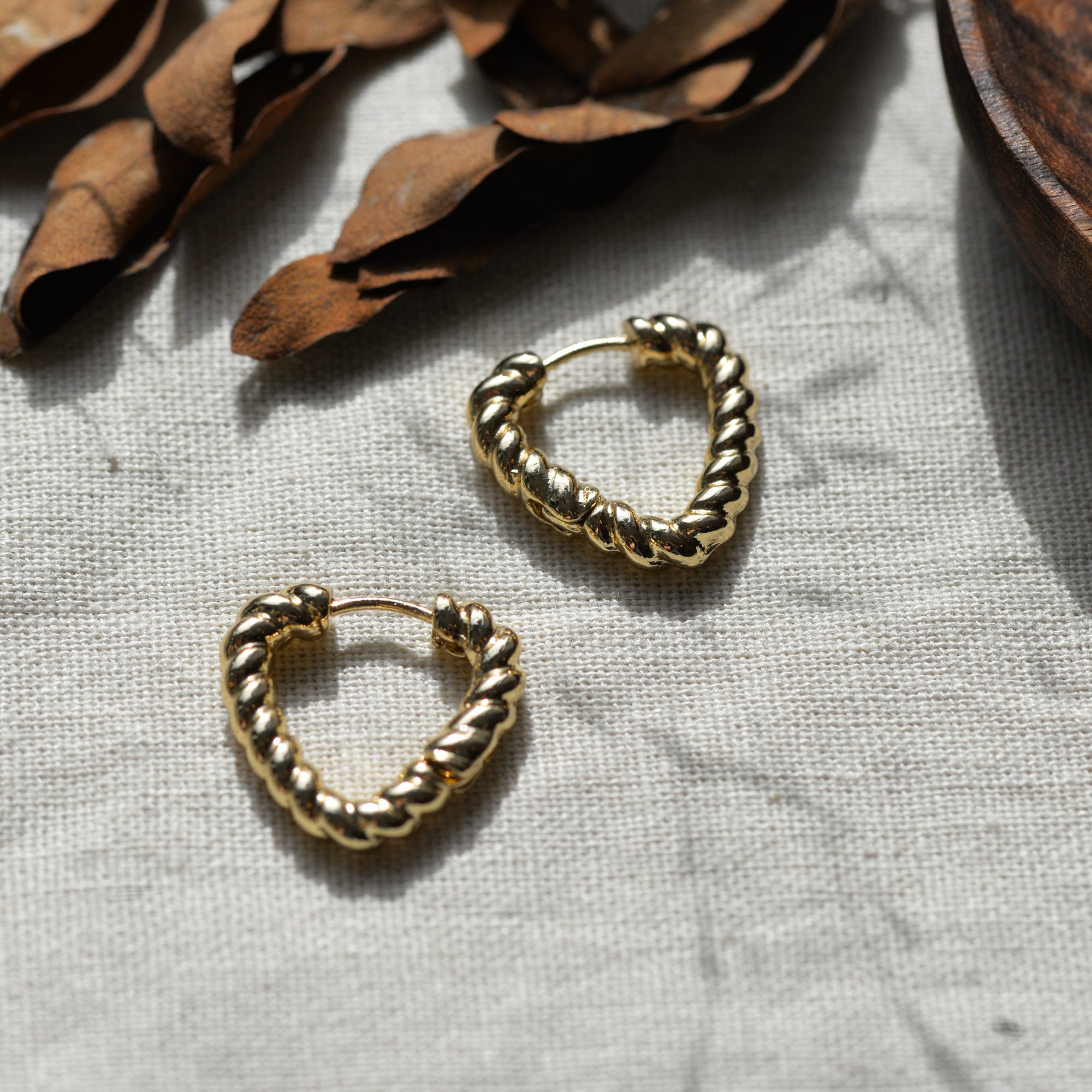 Freya Rope Hert Hoop Earrings