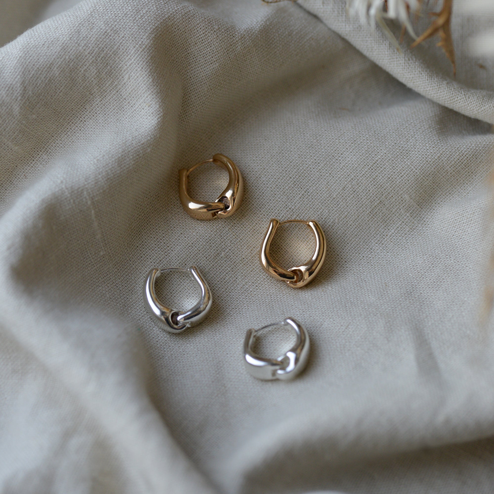 Honorine Organic Shape Knotted Earrings