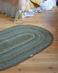 Hedgerow Jute Oval Rug 3 x 5 ft / Green