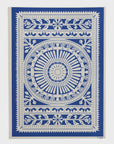 Paper Cut Wheel Poster Indigo