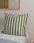 Roma Cushion / Green Stripe