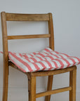 Striped Red Seat Cushion / Rimini Coral