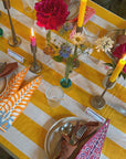 Wide Striped Tablecloth / Yellow