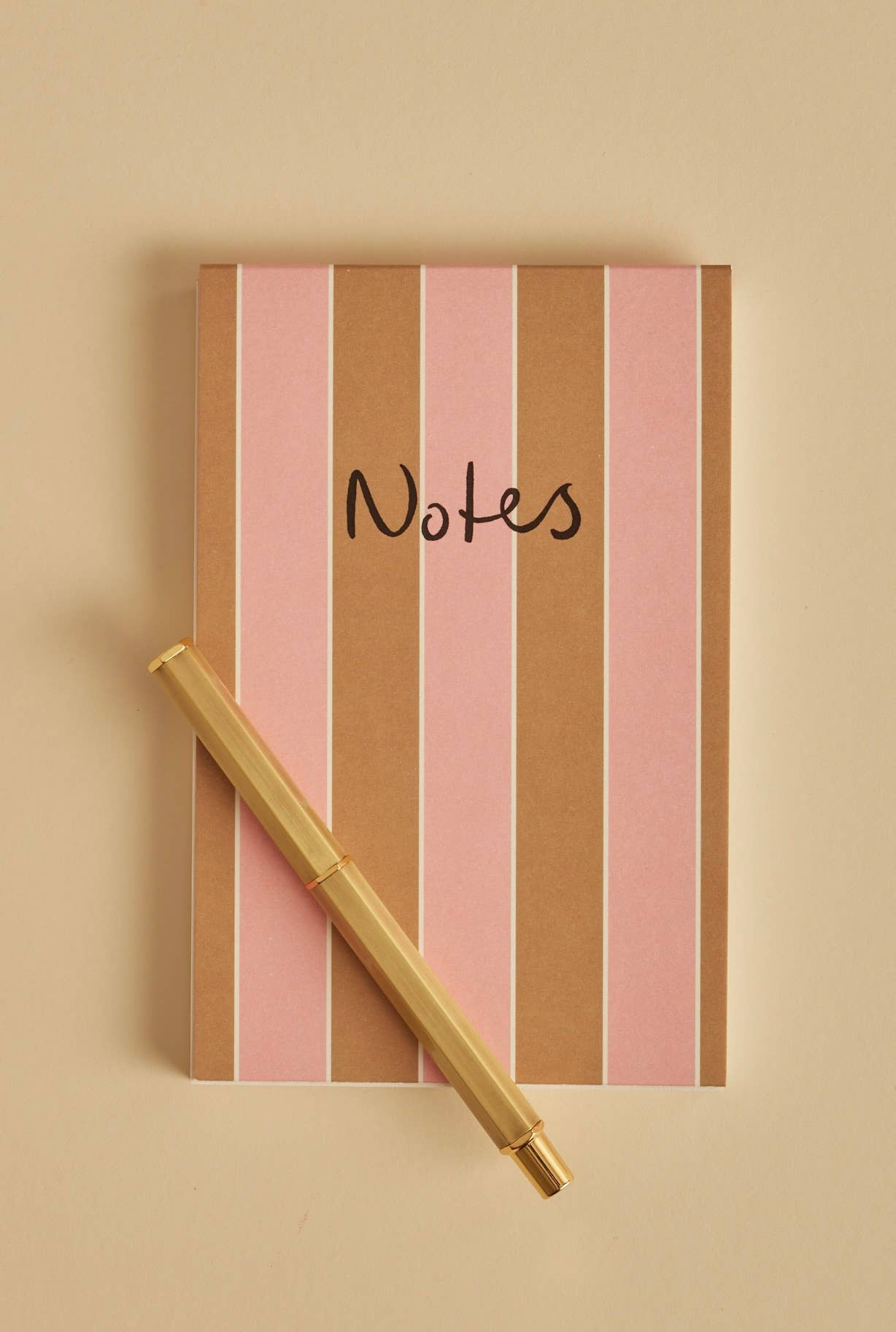 Notepad Stripe Brown &amp; Pink