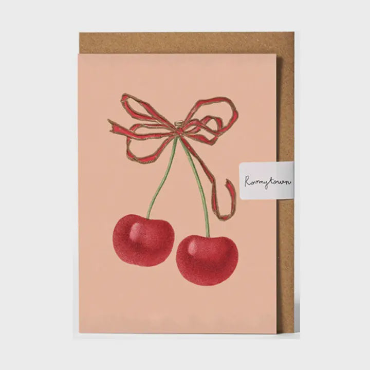 Cherries with a Bow Card