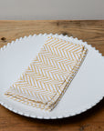 Chevron Print Cotton Napkin / Apricot