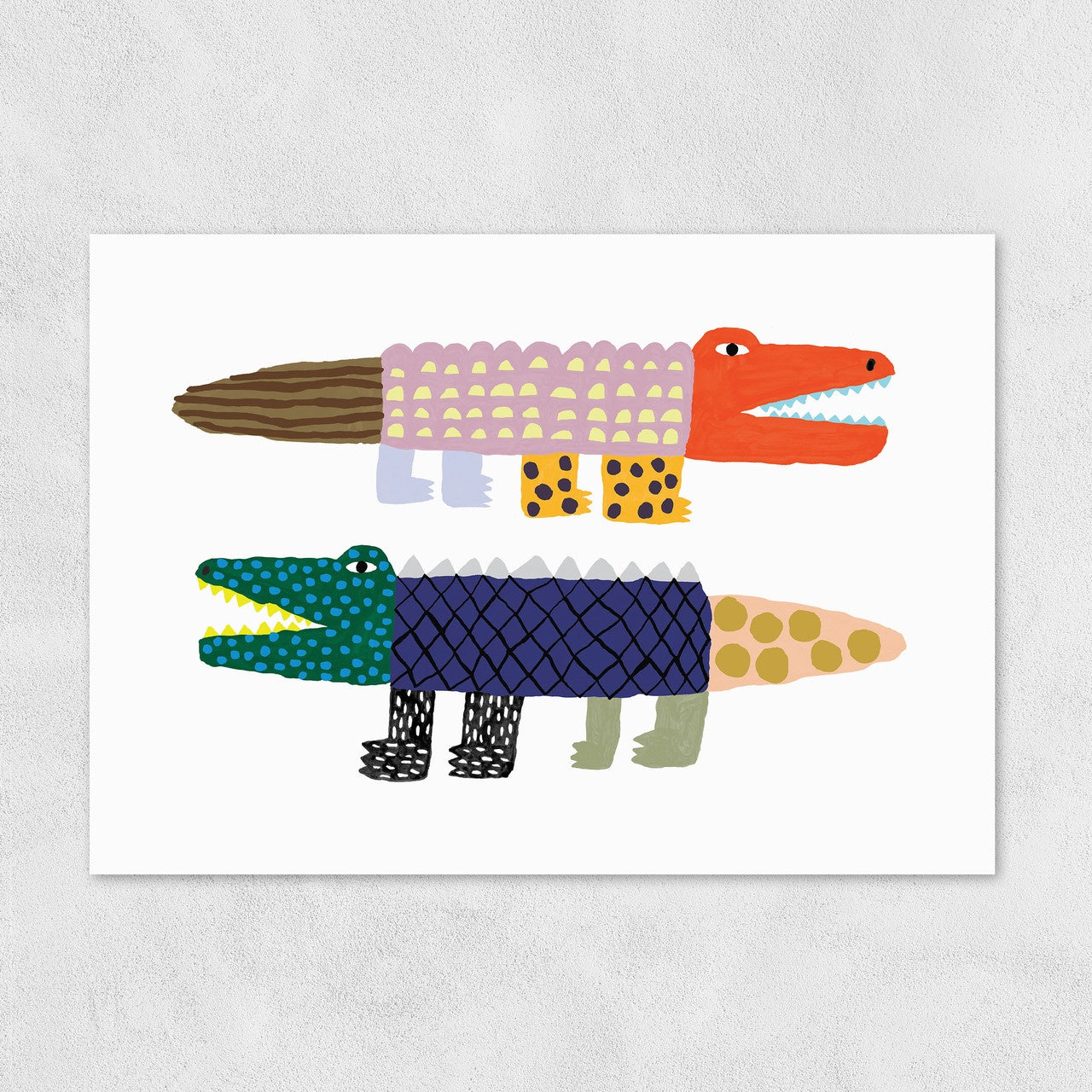 Crocodile and Aligator Print A3