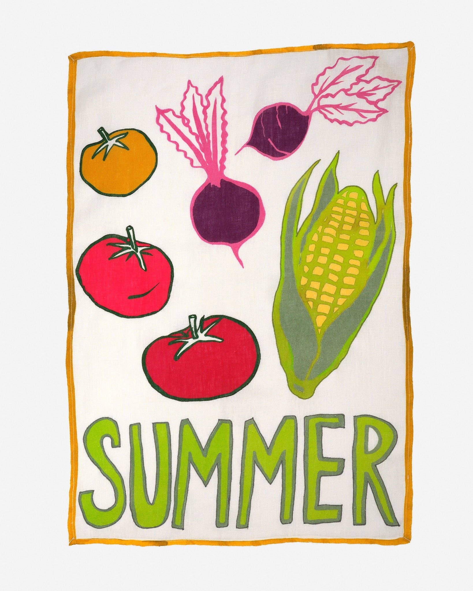 Summer Linen Tea Towel