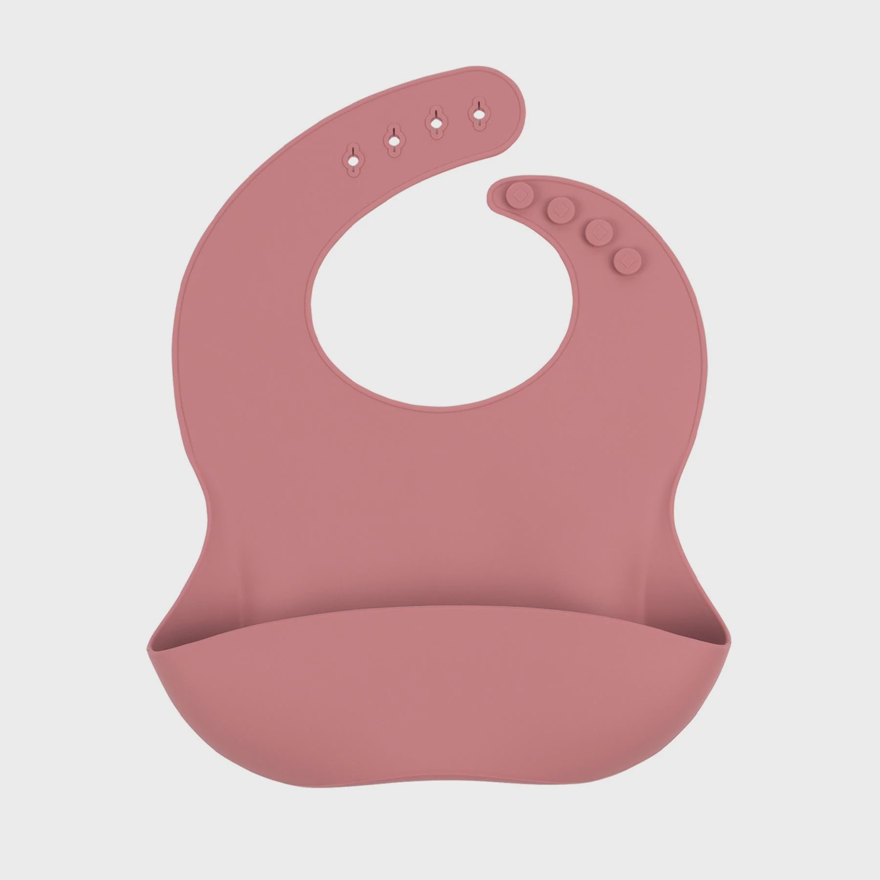 Baby Silicone Weaning Bib / Rose