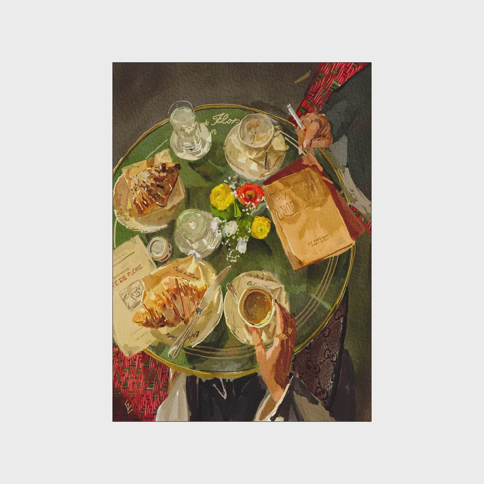 Croissants ad Cafe de Flore / 70 x 100