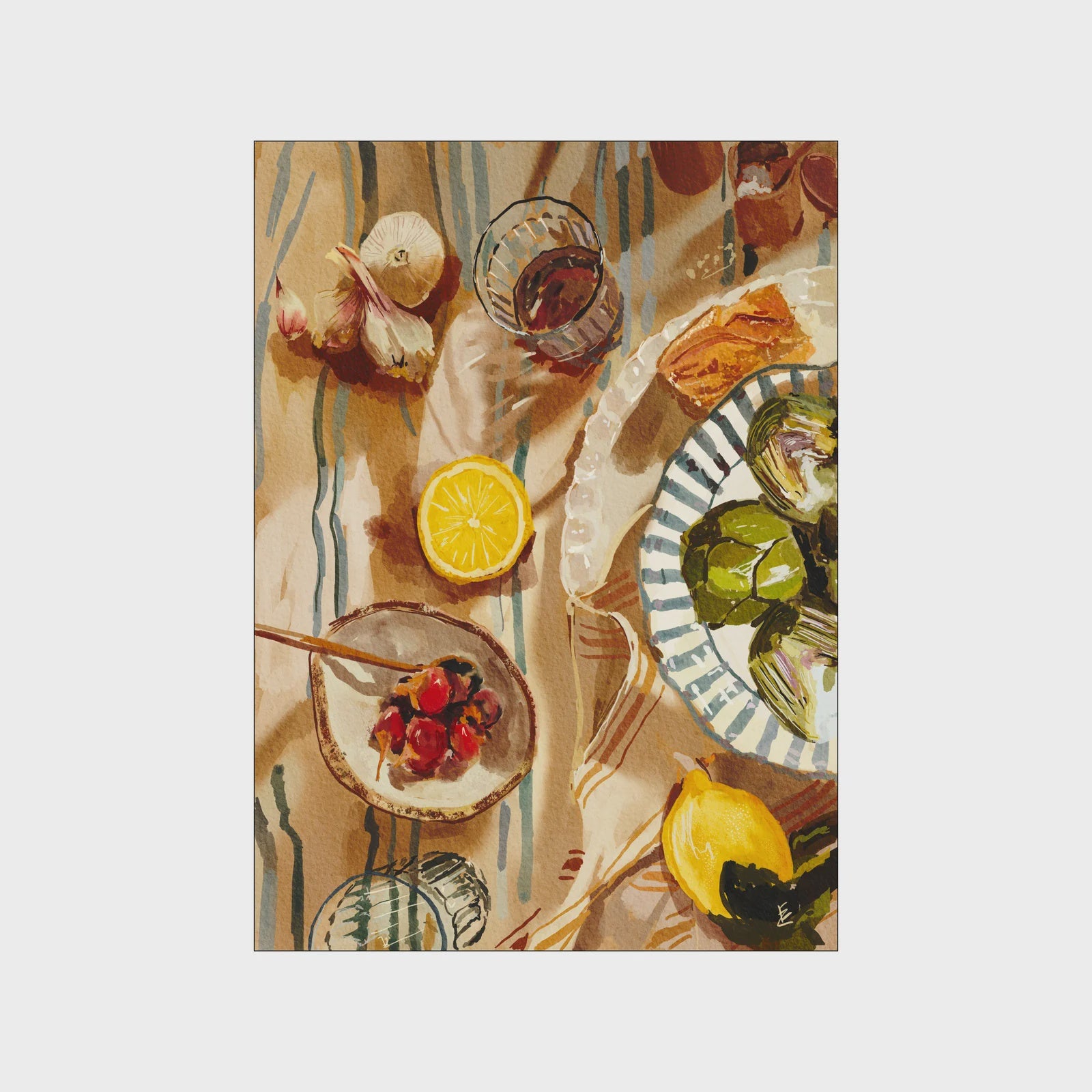 Mediterranean Lunch by Ekaterina Zagorska / 50 x 70