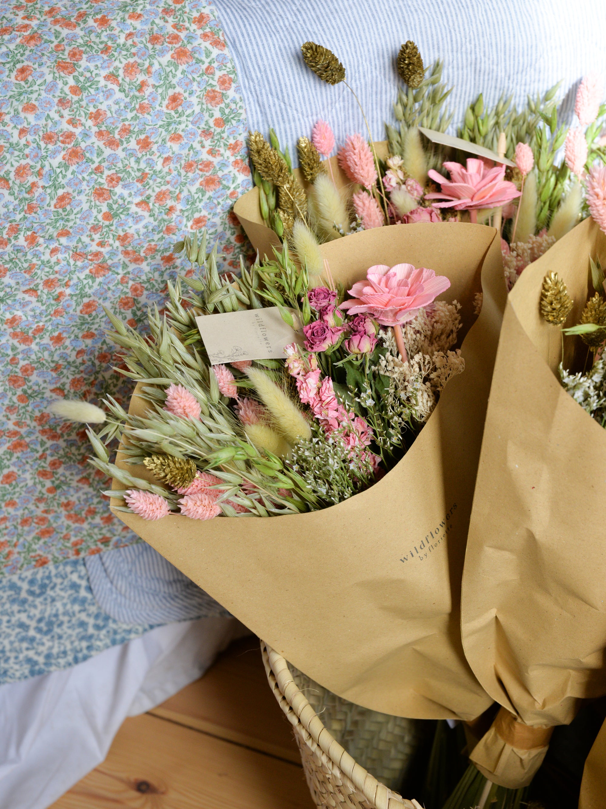 Dried Flowers - Field Bouquet - Pink Elegance