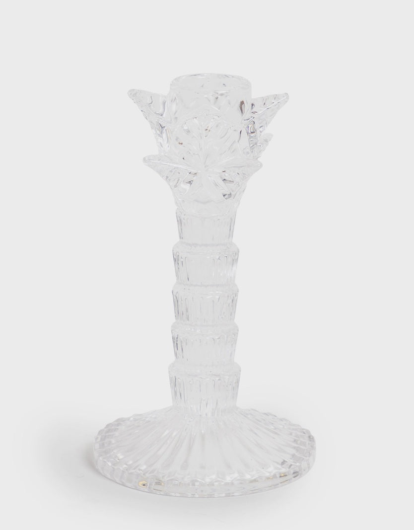 Glass Palm Tree Candlestick