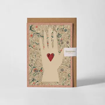 With Love Heart Hand Card