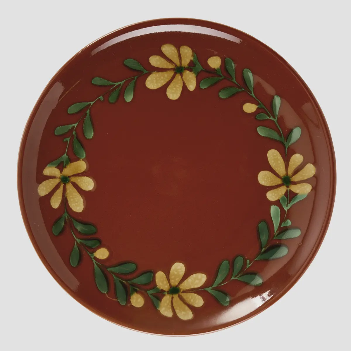 Handpainted Folk Dinner Plate