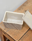 Ceramic Butter Dish / Brown Stripe