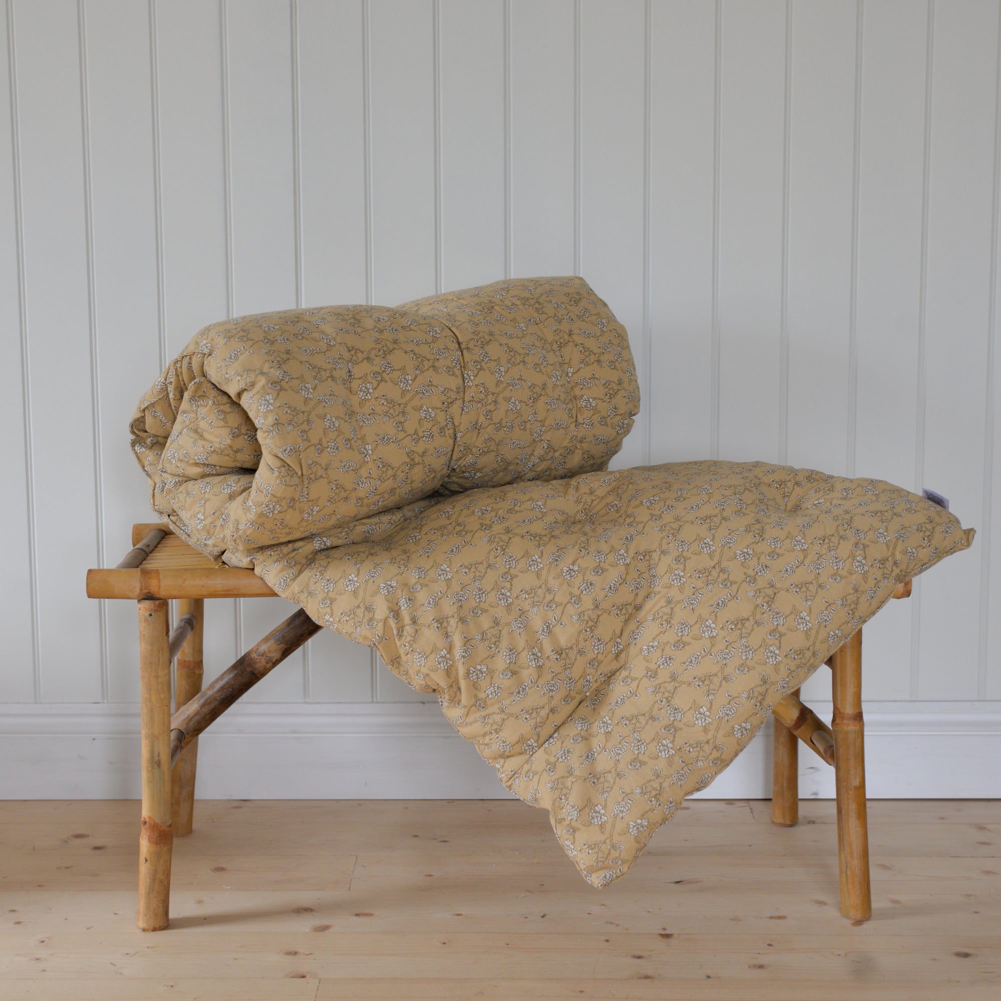 Bench Cushion/Mattress Yellow Floral Print
