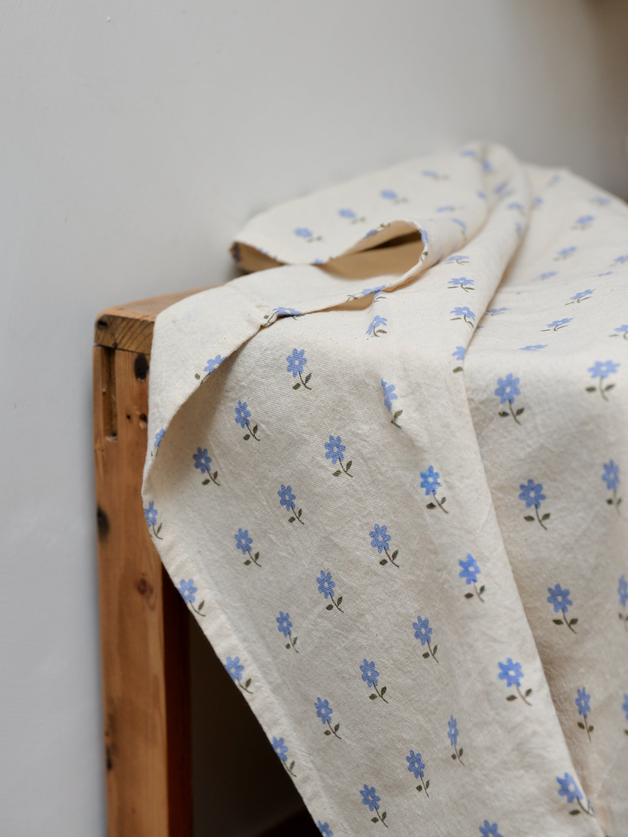 Blue Flowers Tea Towel